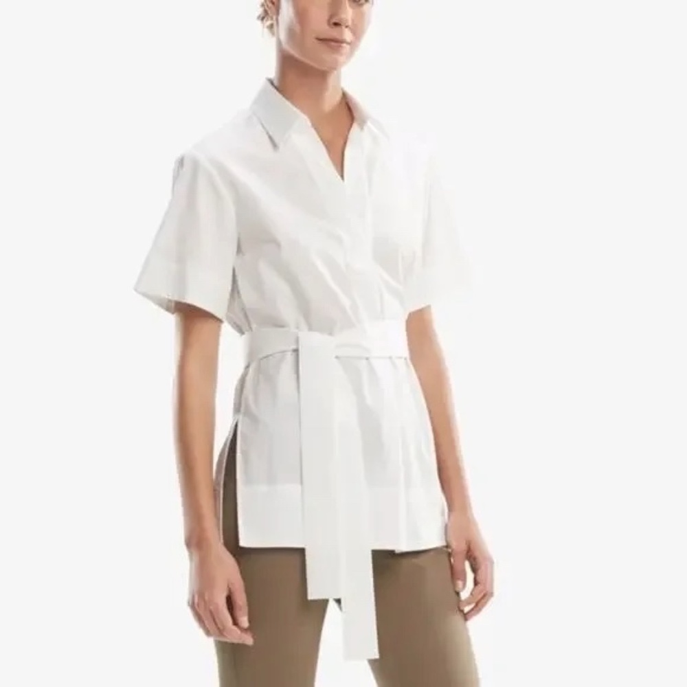 MM. Lafleur Wilma Poplin White Top NWTs Small